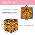 thumbnail image 2 of RATGDN Collapsible Fabric Cube Storage Bin with Double Handles for Living Room Bedroom Office Black - Orange Juice Fruit, 2 of 7