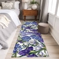 thumbnail image 4 of Runner Rug 2'x6', Spring Flowers Washable Non-Slip Hallway Runner Rugs, Purple Hydrangea Orchid Floral Country Bedside Rugs Floor Mats Carpet Runners for Kitchen Bathroom Laundry Room, 4 of 8