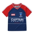 thumbnail image 2 of Marvel Captain America Short Sleeve Soccer T-Shirt and Shorts Set (Boys), 2 Piece Set, Sizes 3T-8, 2 of 9