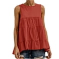 thumbnail image 2 of Women's Summer Casual O-Neck Regular Soild Long Sleeve T-Shirt Blouse t-shirts womens, 2 of 9