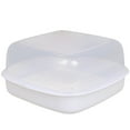 thumbnail image 1 of Microwave Food Tray Set - Plastic Microwave Splatter Cover Meal Prep Container, 1 of 10