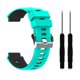 thumbnail image 1 of Correa de reloj Correa deportiva Correa de reloj Reemplazo para Garmin Forerunner 220/230/235/620/630/735xt, Lake Blue Black Inevent EL2639-03, 1 of 7