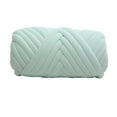 thumbnail image 4 of 1kg Velvet Chunky Yarn Arm Knitting DIY Crochet Soft Washable Jumbo Tubular Yarn Weight Yarn for Hand Knit Tapestry Baskets Weaving Sweaters Light Green, 4 of 9