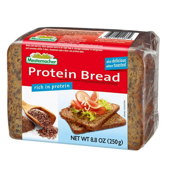 Pack of 9, Mestemacher Protein Bread, 8.8 oz