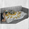 thumbnail image 6 of Saying Soft Flannel Fleece Throw Blanket, Watercolor Image Sunny Hot Life Inspired Warm Emotions Elements Fun Sign Print, Cozy Plush for Indoor and Outdoor Use, 50" x 70", Orange Black, by Ambesonne, 6 of 6