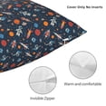 thumbnail image 3 of Fuzoiu Spaceships And Stars In Outer Space Print Square Pillow Cover,Hidden Zipper Design,Luxury Square Pillow Case, Throw Pillow,Couch Cushion-26"x26", 3 of 7
