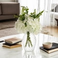 thumbnail image 3 of Clear Diamond-faceted Glass Vase for Flowers 5.0" W 8.0" H, 3 of 5