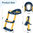 thumbnail image 2 of Toddler Toilet Seat with Step Stool Foldable Potty Training Toilet Seat, Blue Yellow, 2 of 7