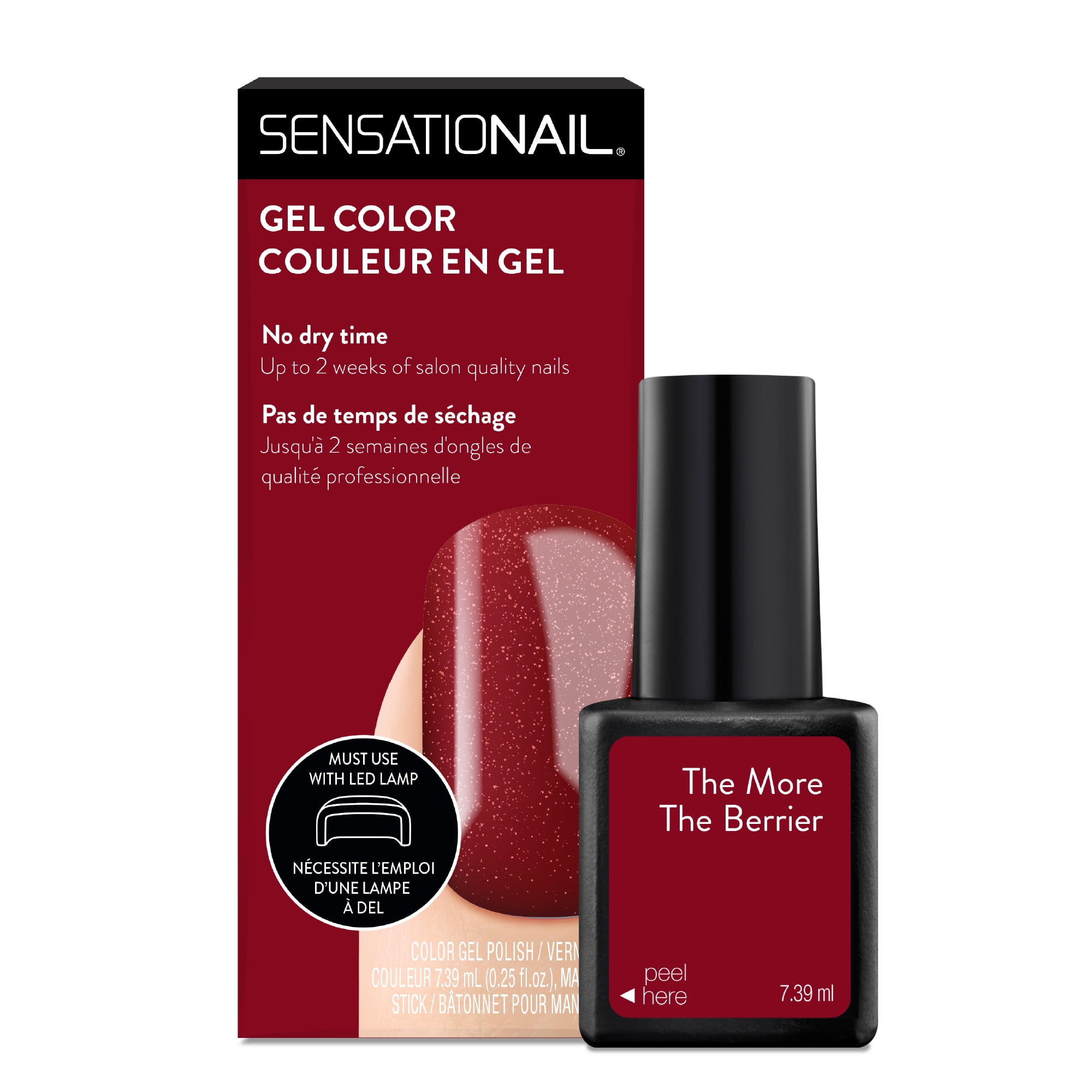 Sensationail Gel Nail Polish (Red), The More Berrier, 0.25 fl oz - Walmart.com