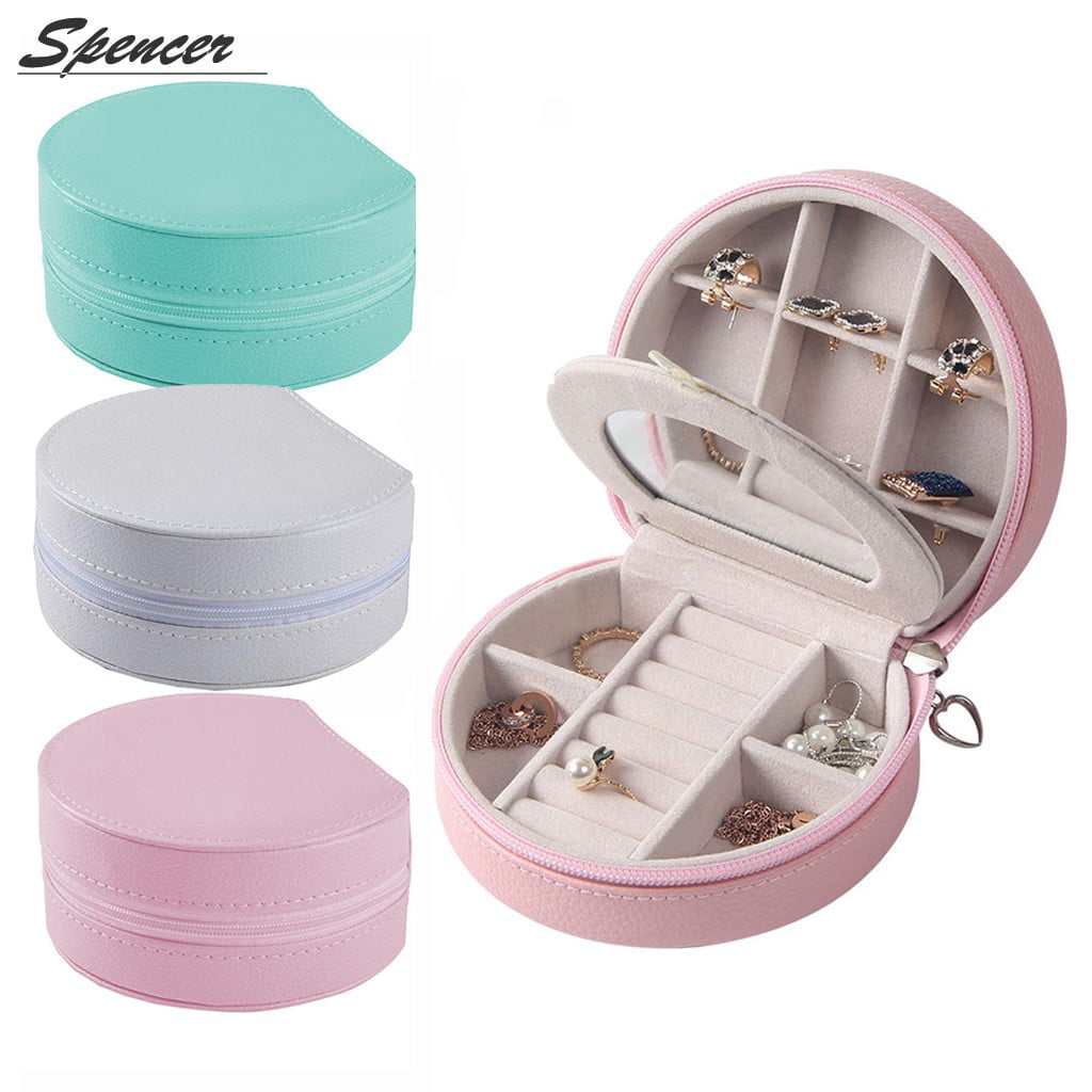 February Mountain MINI Jewelry Organizer Box for Women with Mirror Lid Classic Butterfly Mother of Pearl Perfect for  Bracelets Earrings
