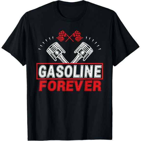 Playful Comfort Tee - Gasoline Forever Funny Gas Cars T-Shirt