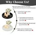 thumbnail image 5 of Hanobe Decorative Coffee Table Tray: White Beaded Round Wood Tray Circle Candle Tray Centerpiece Decor for Bathroom Kitchen Counter Living Room Home Decor, 5 of 10