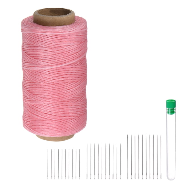 Unique Bargains Fil à Coudre pour Rembourrage 260m Polyester avec 30 Aiguilles, Rose