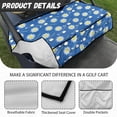 thumbnail image 6 of Whosucclay Daisy Golf Golf Cart Seat Towel Quilted Protective Cover, 4 Storage Pockets Breathable Anti-Slip Golf Cart Seat Protector for More 2 Person Seats, 6 of 7