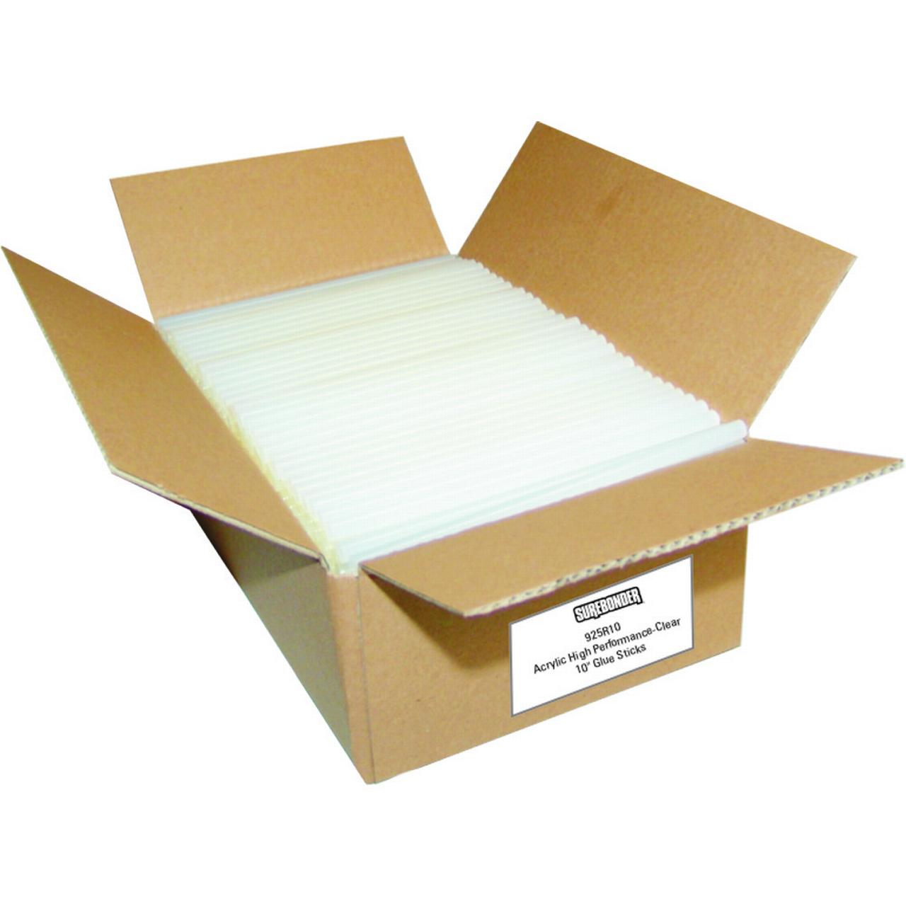 925R10 Full Size 10" Acrylic Hot Glue Stick 25 lb Box
