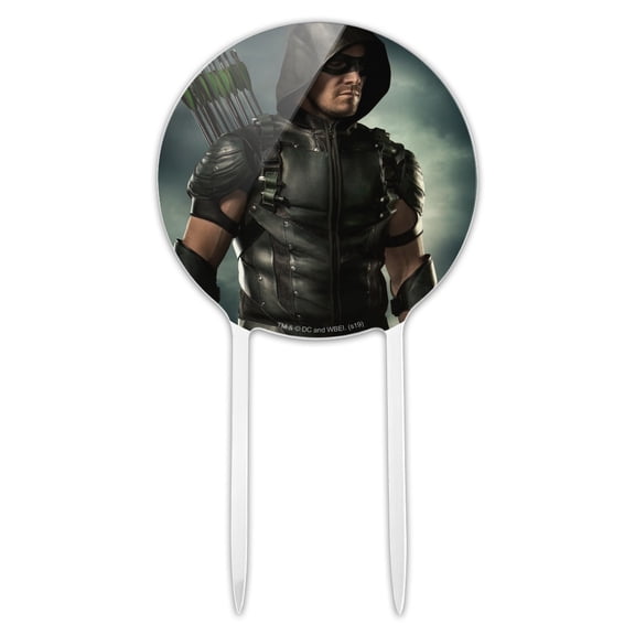 Acrylic Arrow TV Series Character Art Cake Topper Party Decoration for Wedding Anniversary Birthday Graduation