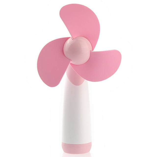 FELTECHELECTR Mini ventilador de mano YGH365B con aspas a batería (rosa)