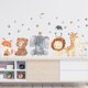 thumbnail image 5 of Pegatinas de pared con dibujos de elefantes, león, jirafas, estrellas y lunas, autoadhesivas, decorativas para habitación de niños, 5 of 5