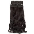 thumbnail image 2 of 24" Straight Curly Wavy 3 Pieces Hair Extensions Natural Straight Clip In Synthetic Hair Extentions Soft Reusable Hairpieces for Women Girls Beauty -200g, 2 of 7