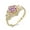 Pink, variant on 2 Carat Gold Moissanite Rings for Women Round D Color VVS1 Clarity Lab Created Diamond Rings Vintage 925 Sterling Silver Moissanite Engagement Ring
