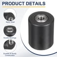 thumbnail image 3 of Uxcell 2 Pack Plastic Roller Wheel with Bearings, ID 15/64" (6mm)  x OD 63/64" (25mm) x Length 1-3/16" (30mm), Guiding Wheel Flat Belt Idler (Black), 3 of 5