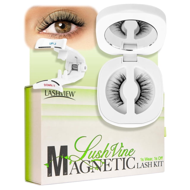 Pestañas reutilizables magnéticas suaves LASHVIEW L01 con aplicador