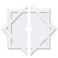 thumbnail image 1 of Ekena Millwork CMP12AL2-01000 12 in. OD x 1 in. ID Square Axel Architectural Grade PVC Contemporary Ceiling Medallion - 2 Piece, 1 of 1