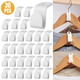 Mlici Clothes Hanger Connector Hooks, 70 Pcs Multi-Level Cascading Hanger Hooks, Plastic Heavy Duty Cascading Mini Hooks for Velvet Hangers Space