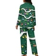thumbnail image 2 of Suhoaziia Plus Size Pajamas for Women Christmas Lamp Button Holiday Softness Tops with Jogger Sweatpants Fashion Multi-Season Stretchy Sleepshirts Spring/Fall Clothing Size XS, 2 of 6