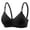 Black, variant on Bigersell Comfortable Bra New Women Solid No-Wire Threaded Push up Back Button Underwear Bra Plus Size Bra Style F-1109 Pinks 32/70