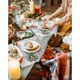 thumbnail image 3 of Christmas Placemats Set of 6 Snowman Snowflake Xmas Tree Ball Winter Grey Heat Insulation Washable Place Mats, Rustic Non-Slip Table Mats for Dining Table Party Kitchen Decor,13x19 Inch, 3 of 4
