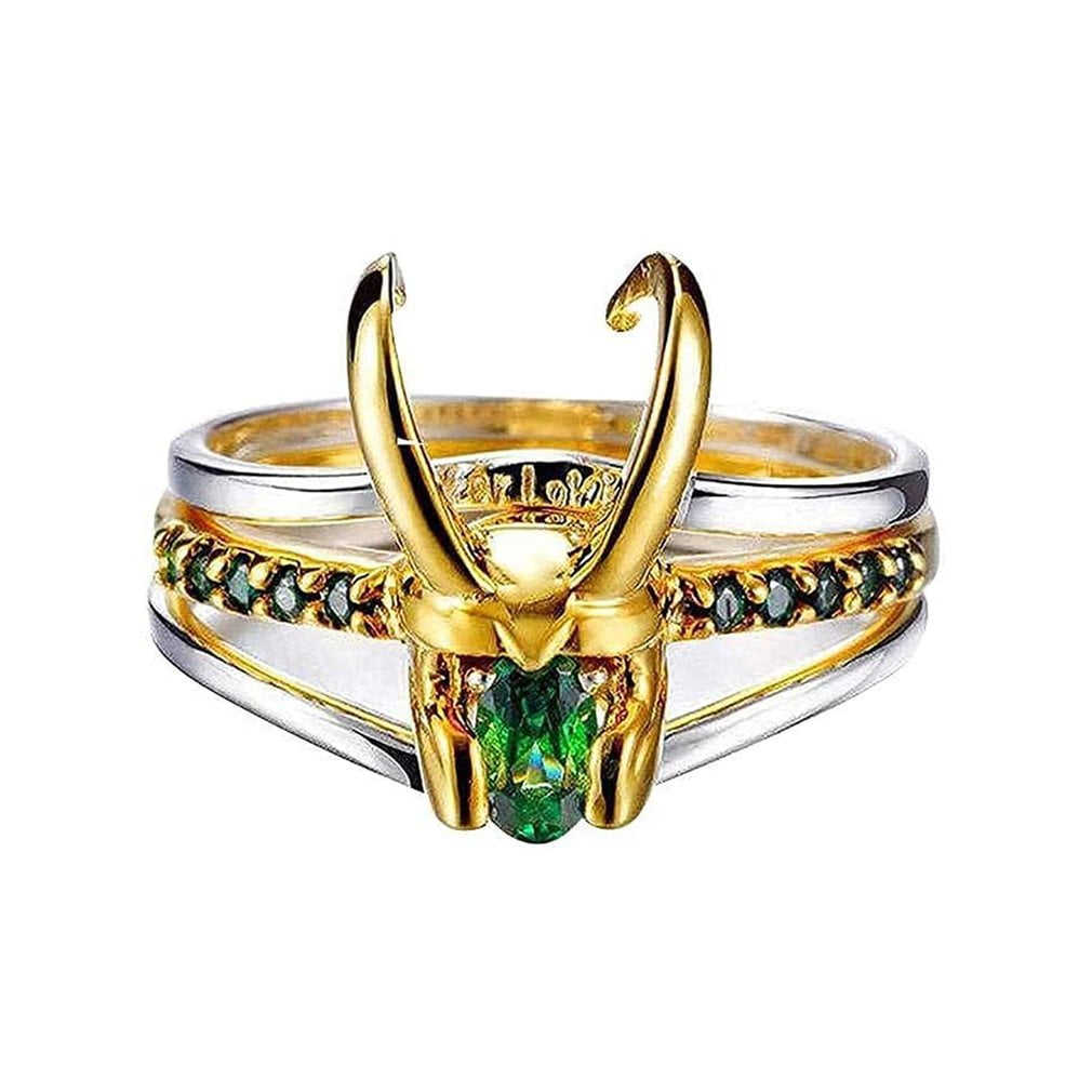 Thor Loki Helmet Ear Studs Gold-plating Metal Hypoallergenic Ear Ring Jewelry 