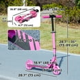 thumbnail image 3 of Qaba Scooter for Kids Ages 3-8, Adjustable Kick Scooters w/ Light Up Wheels, 3 of 10