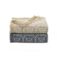 thumbnail image 2 of Your Lifestyle by Donna Sharp Garment Washed Oversize Grid Throw from  Grey, 2 of 3