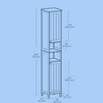 thumbnail image 4 of LEDREM Bathroom Storage Cabinet 67" Tall Narrow Wooden Freestanding Cabinet with Automatic Door Lights, Adjustable Shelves,Green, 4 of 7
