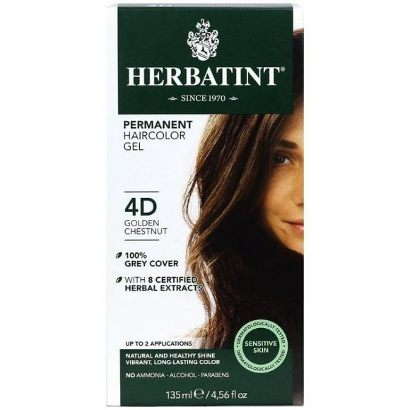 Herbatint - Couleur Permanente des Cheveux, 4D Marron Doré, 135ml