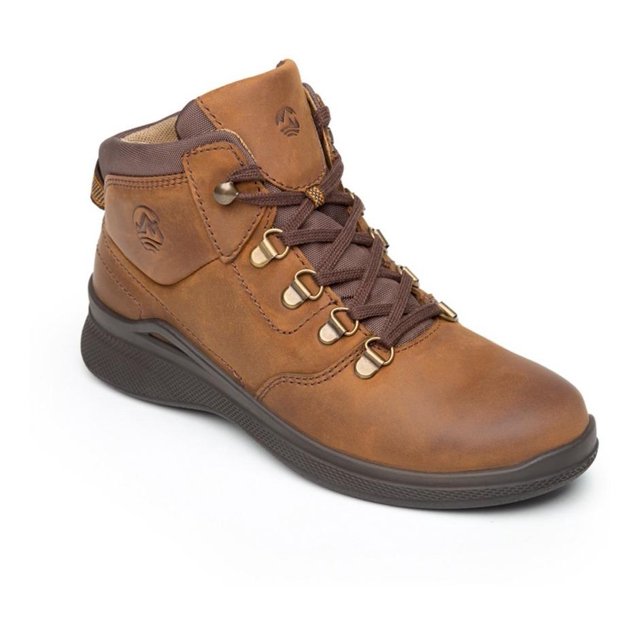 Botines Dama Mujer Flexi Piel Café Casuales Cómodos marron 23 Flexi 37511C