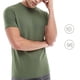 thumbnail image 1 of Ceisia Men's Solid Color Linen Blend T-shirt Short Sleeve Round Neck Loose Fit Casual Daily Tee Tops Army Green L Gifts, 1 of 7