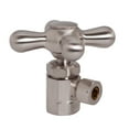 thumbnail image 4 of Westbrass LA-Style Pedestal Sink Supply Kit with P-Trap, Lines, Flanges and Cross Handle Angle Stops, Stainless Steel, 4 of 10