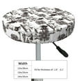 thumbnail image 2 of Uemuo Beach Pattern Round Bar Stool Seat Covers Washable Stool Cushion Slipcover Elastic Bar Chair Covers-12 inch, 2 of 7