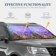 thumbnail image 3 of Naloa Colorful Purple Cosmos Flower 2 Piece Foldable Car Sun Shades, Car Windshield Sunshade, Front Window Sunshade for Car, Truck, SUV - Small, 3 of 4