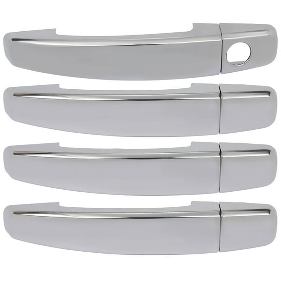 cciyu ABS Door Handle Cover Exterior Decoration for 2009-2014 for Chevy Cruze With for Smart Auto Lock Holes - Chrome