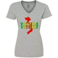 thumbnail image 3 of Inktastic Vietnam Veteran in Green Gold and Red Women's V-Neck T-Shirt, 3 of 5