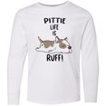 thumbnail image 3 of Inktastic Pittie Life is Ruff Spotted Pit Bull Long Sleeve Youth T-Shirt, 3 of 5