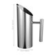 thumbnail image 4 of Jarra de agua de acero inoxidable, recipiente de metal pulido para bebidas frías, jugos, café, para uso en restaurantes, hogares, cocinas y bares, 4 of 7