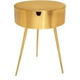 thumbnail image 1 of Pemberly Row Modern / Contemporary Gold Finish Metal Nightstand, 1 of 6