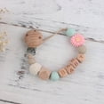 thumbnail image 3 of Flower Pacifier Clip with Silicone Bead and Lollipop Design Secure Hold for Babies Ideal Birthday Present, 3 of 3