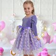 thumbnail image 5 of Ardorlove Kids Girls Long Sleeve Velvet Tulle Dress Square Neck Tutu Princess Dress for Wedding Birthday Commemorative Day Party, 5 of 7