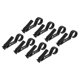thumbnail image 1 of Clip de toldo multifuncional Uxcell, gancho de luz para camping, accesorios, negro, paquete de 8, 1 of 6
