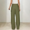thumbnail image 6 of REALiKUN Womens Wide Leg Pants Dressy Casual Elastic High Waisted Palazzo Business Lounge Trousers, 6 of 7